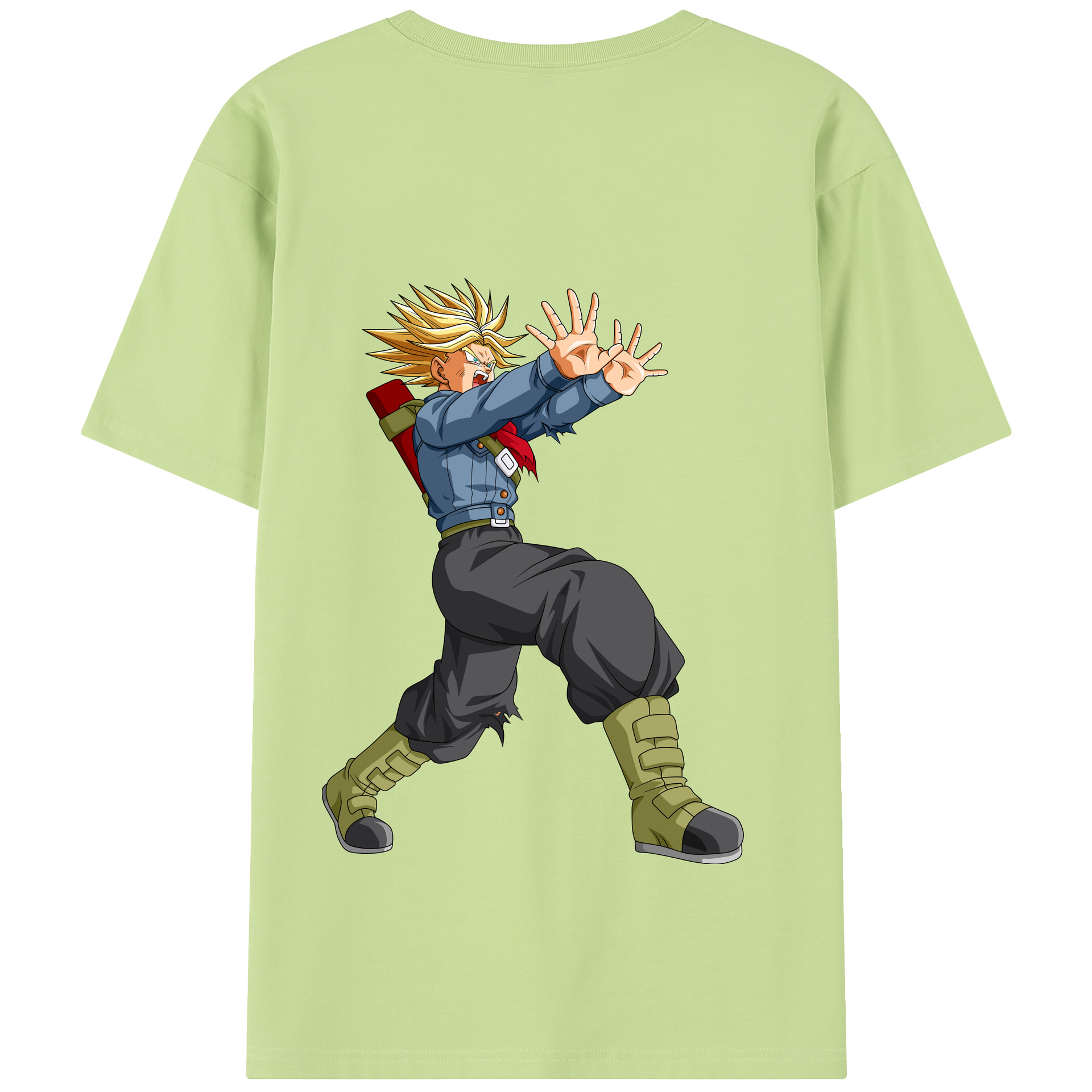 （画像用） ドラゴンボール トランクス（Torankusu）DRAGON BALL Trunks 綿100％半袖Tシャツ（背面プリント）